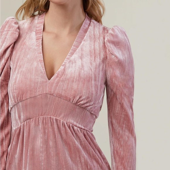 RACHEL PARCELL Pink CrinkleVelvet Mini Dress size 4 and 6 - Picture 3 of 7